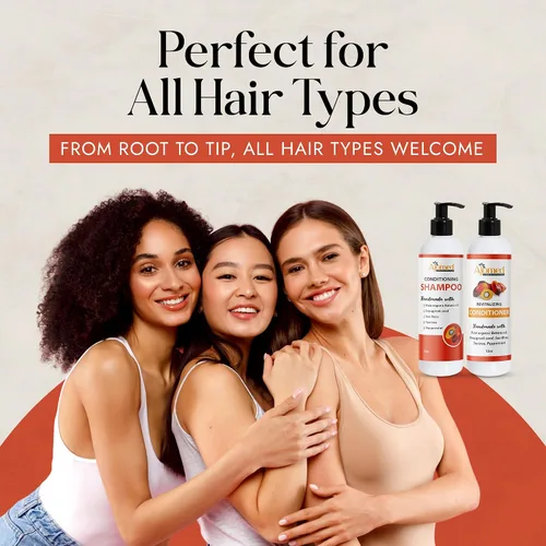 Miniatura 6 de Batana Oil & Sea Moss Hair Shampoo and Conditioner Set- Champú orgánico hecho a mano con aceite de ricino, aloe vera, alholva, romero, árbol