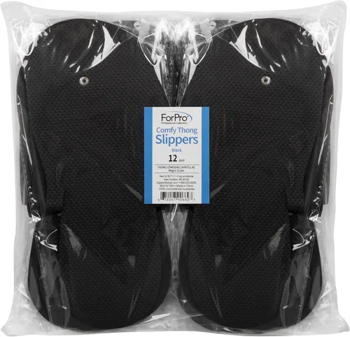 Miniatura 4 de ForPro Professional Collection Comfy Pedi Slippers, Disposable Foam Pedicure Slippers for Nail Salons and Spas, Individually-Wrapped, 12-Pair