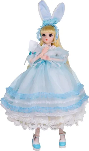 Muñeca BJD de 1/3 de 23.6 in - 24 pulgadas, muñeca articulada con bola SD, cuerpo de muñeca personalizado con conjunto de ropa
