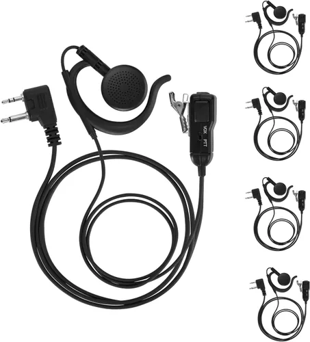 Miniatura 8 de Auricular VOX para Midland GXT1000VP4 Walkie Talkie 2 vías Radio auricular clip auricular con micrófono PTT LXT500VP3 GXT1050VP4 GXT1000XB