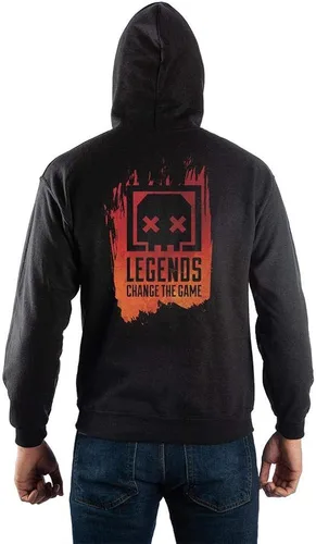 Bioworld Sudadera con capucha negra con logotipo de videojuegos Apex Legends Multi colorido