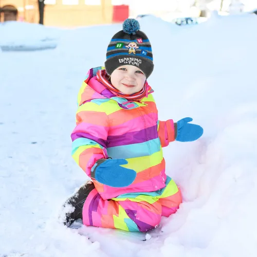 Miniatura 4 de CoComelon - Conjunto de gorro de invierno y guantes de nieve para niños pequeños con lindos mitones y gorro suave adorable para uso al aire libre