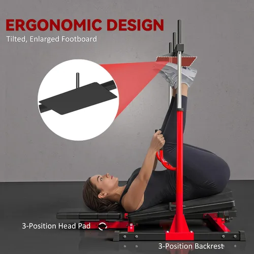 Miniatura 5 de Máquina de Prensa Vertical para Piernas Soozier, Capacidad de 660LBS, Máquina de Entrenamiento de Fuerza para Piernas con Posiciones Ajustables