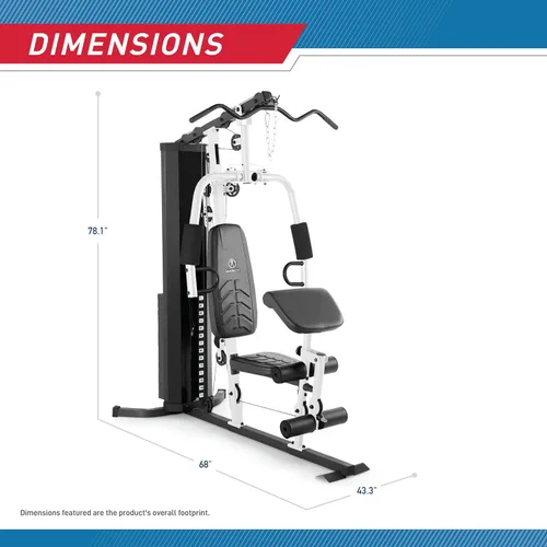 Miniatura 3 de Marcy 150lb. Stack Home Gym with Pulley, Arm, and Leg Developer Multifunctional Workout Station for Weightlifting and Bodybuilding