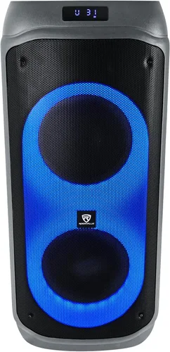 Miniatura 2 de Rockville BASS Party 8 Altavoz Bluetooth portátil dual de 8 pulgadas, pico de 2000 W/400 W RMS, modos LED, enlace TWS, para fiestas y eventos al