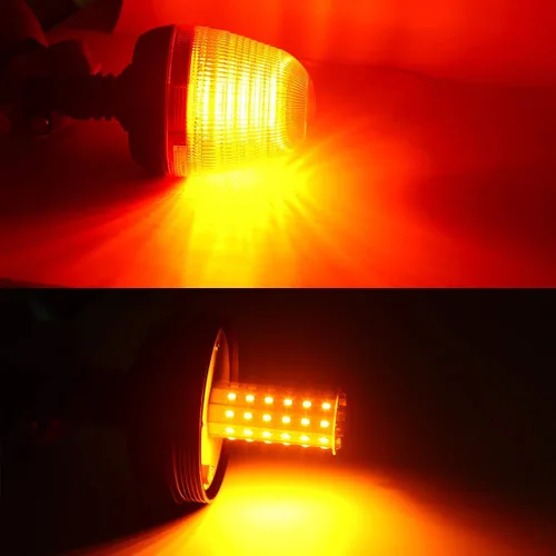 Miniatura 5 de 60 luces LED intermitentes ámbar intermitentes, lámpara estroboscópica de montaje flexible con soporte de enchufe, luz de advertencia de emergencia