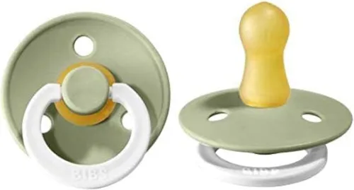 Miniatura 46 de BIBS - Paquete de 2 chupetes Bibs Colour, calmante, libre de bisfenol A, punta redonda, látex de goma natural Noche de vainilla