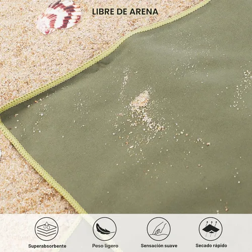 Miniatura 5 de Toalla de microfibra Rainleaf perfecta para viajes y gimnasio y camping. Secado rápido - Super absorbente - Ultra compacta - Liviana. Adecuada