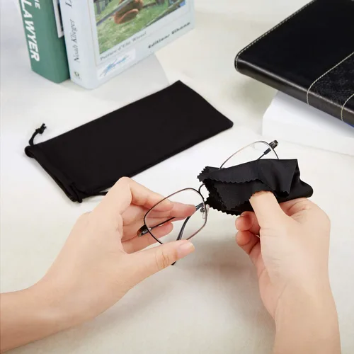 Miniatura 4 de Funda de microfibra para gafas de sol, bolsa suave con paño de limpieza para gafas, 25 piezas