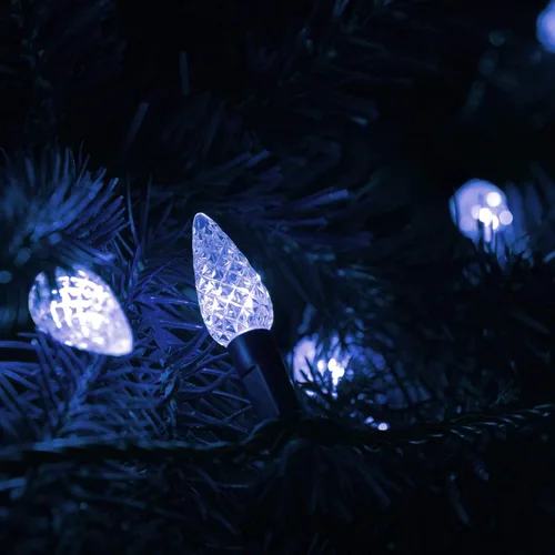 Miniatura 6 de Twinkle Star Guirnalda de luces de Navidad C6, 50 LED de 17 pies, funciona con pilas, con 8 modos de iluminación, luces impermeables para interiores
