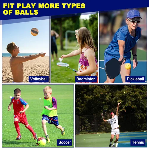 Miniatura 6 de PATIKIL Red de bádminton portátil de 14 pies, juego de red de pickleball de altura ajustable con bolsa de transporte para voleibol, fútbol, al aire