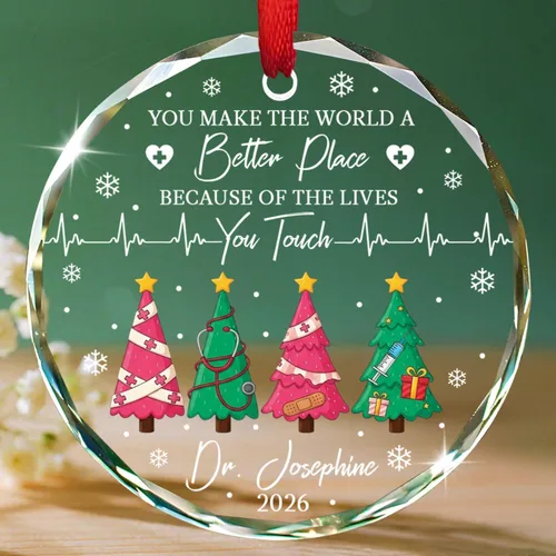 Miniatura 10 de Un médico verdaderamente asombroso es difícil de encontrar Adornos de vidrio, Adorno de Navidad personalizado de agradecimiento al médico 2025