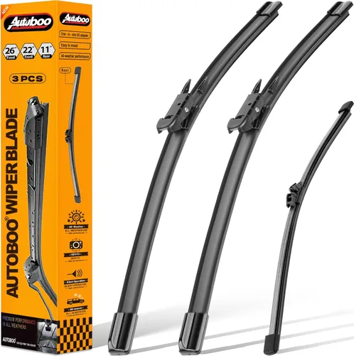 Miniatura 15 de 3 limpiaparabrisas de repuesto para Honda Pilot para limpiaparabrisas trasero y delantero 2016-2020 2021 2022, 3 piezas de 26 + 24 + 14 pulgadas