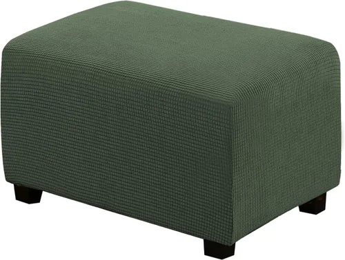 Miniatura 64 de H.VERSAILTEX Funda otomana rectangular de 29 a 34 pies para reposapiés, fundas protectoras para reposapiés, con tela jacquard elástica, gruesa