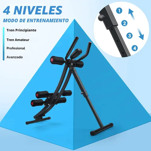 Miniatura 3 de Entrenador Abdominal, Máquina AB Ajustable en Casa o Gimnasio para Entrenamiento de Fuerza del Core, Equipo de Fitness Plegable para Abdominales