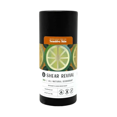 Shear Revival Ora All Natural Deodorant - Aluminum Free, Baking Soda Free Deodorant with Cocoa Butter, Long Lasting, Gentle Formula for All Skin