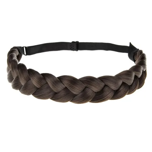 Miniatura 12 de Diadema trenzada para mujer, 3 hebras, sintéticas, trenzadas, diademas elásticas para el cabello, accesorios para el cabello a la moda