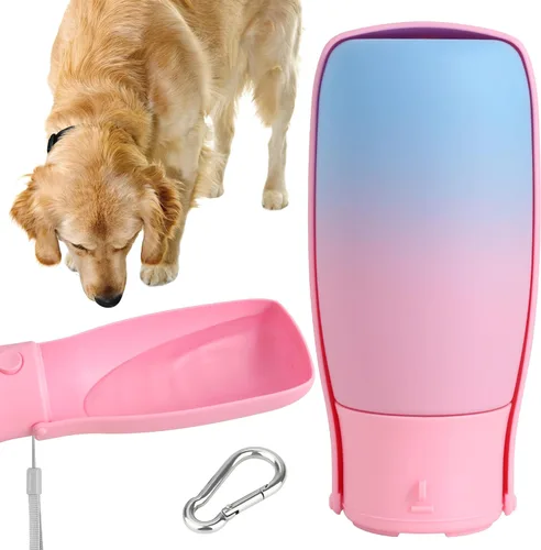 Miniatura 10 de Botella de agua para perros, cuenco de agua de viaje para cachorros, dispensador de agua portátil a prueba de fugas para cachorros, botella de agua