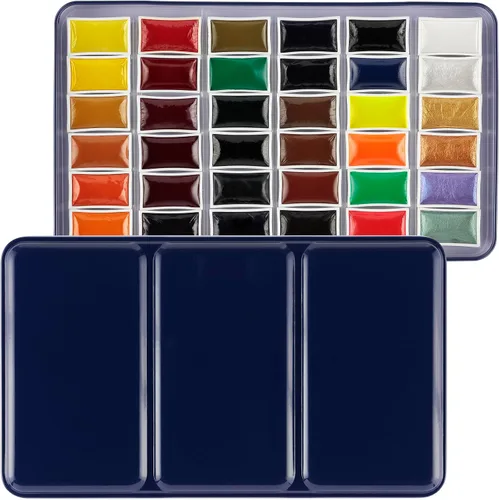 Soho Urban Artist E-Z Lift Artist - Juego de 36 sartenes para acuarelas profesionales con colores ricos y brillantes para pintores, artistas,