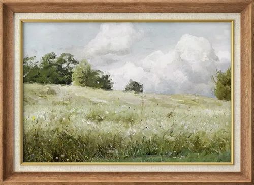 Miniatura 257 de MUDECOR Lienzo enmarcado prémium para pared, pinos nevados en bosque de invierno, ilustraciones modernas, arte contemporáneo, escénico, divertido