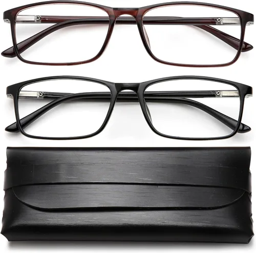 Gafas de lectura para mujeres y hombres, lectores rectangulares, lentes de lectura con bloqueo de luz azul para computadora para el trabajo y uso