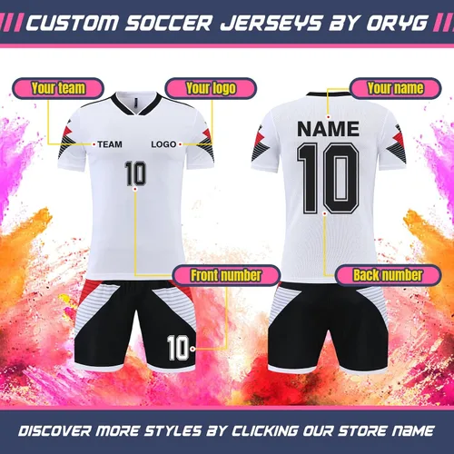 Miniatura 3 de Camisetas de fútbol personalizadas para hombres, mujeres, niños, camisetas de fútbol personalizadas, pantalones cortos, uniforme de fútbol juvenil