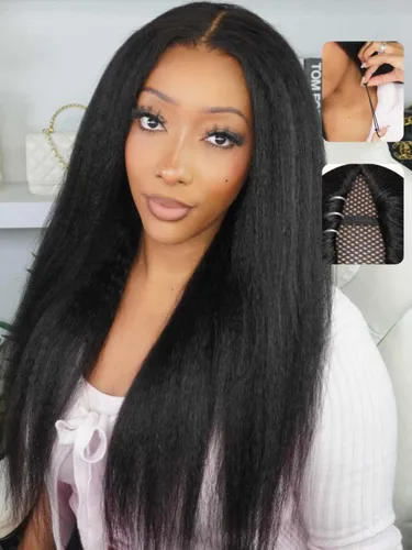 Miniatura 9 de Pelucas de cabello humano Bob de Beauty Forever, rubia con raíces marrones, parte lateral, corte recto, 7x5 encaje HD, adiós a los nudos, peluca Bob