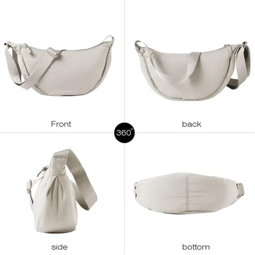 Miniatura 3 de Bolso cruzado de nailon Crescent para mujeres y hombres, riñonera, bolsa cruzada de bola de masa ligera, bolsa de viaje