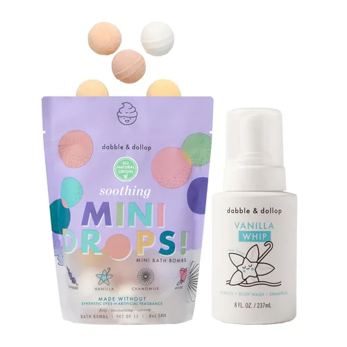 Miniatura 8 de Dabble & Dollop Mini bombas de baño, aromas de fruta fresca, origen natural, aromas mezclables, ingredientes limpios, sin tintes sintéticos, bombas