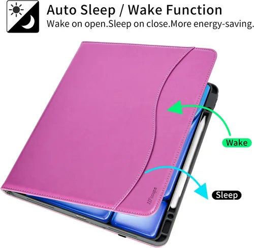 Miniatura 3 de HFcoupe Stitch - Funda para iPad Air 13 2026 M4 / 2025 M3 / 2024 M2, iPad Pro 12.9 6ª 5ª 4ª 3ª generación, soporte para lápices, soporte