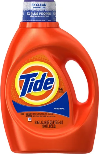 Miniatura 46 de Tide Detergente líquido para ropa, original, 100 cargas, 146 onzas líquidas, compatible con alta eficiencia