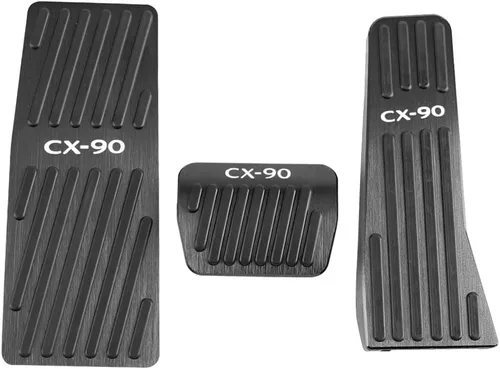 LEXLEY 3 almohadillas antideslizantes de aluminio para pedal de freno de gas, cubiertas de pedal de acelerador sin perforación, solo para Mazda 2024