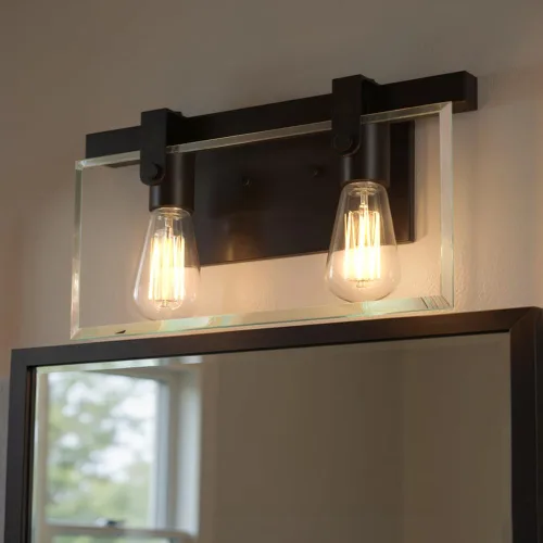 Miniatura 8 de Urban Ambiance UHP2454 - Lámpara de tocador de baño moderna de lujo, tamaño pequeño: 8.38 pulgadas de alto x 7 pulgadas de ancho, con elementos