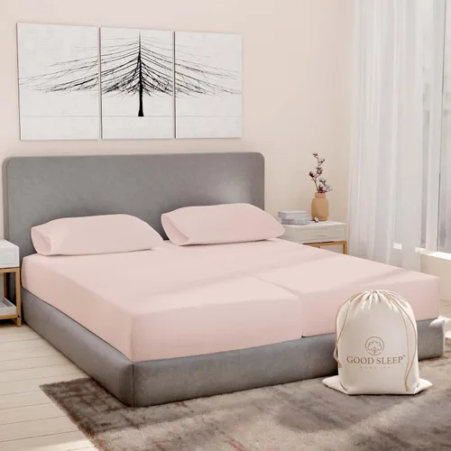 Miniatura 30 de Good Sleep Bedding Juego de sábanas tamaño individual, sábanas 100% algodón egipcio, suaves, 3 piezas, cama de calidad de hotel, juego de sábanas