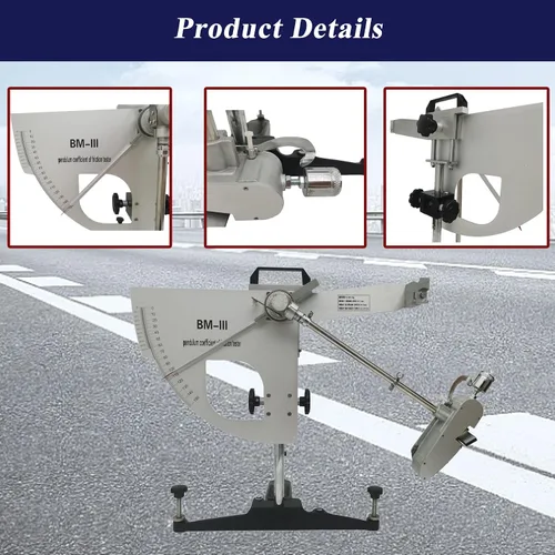 Miniatura 5 de TECHTONGDA Probador portátil de resistencia al deslizamiento para prueba de superficie de carretera, probador de fricción de péndulo con distancia