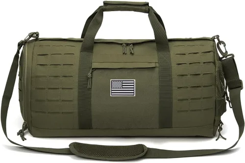 Miniatura 2 de QT&QY Bolsa táctica militar de 40 litros para hombre, bolsa de gimnasio, bolsa de viaje, bolsa de entrenamiento con compartimento para zapatos
