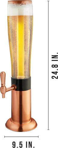 Miniatura 6 de Hammer + Axe Dispensador de bebidas – Dispensador de bebidas de fiesta de 88 onzas con tubo de hielo y grifo, fuente de bebidas para cerveza, agua