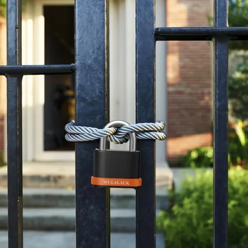 Miniatura 6 de WULALACK Candado de Combinación de 4 Dígitos de Servicio Pesado, Candado de Combinación Resistente a la Intemperie para Uso Exterior – Adecuado