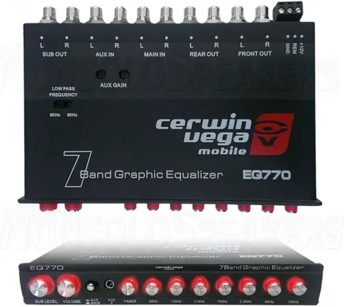 Miniatura 4 de Cerwin-Vega EQ770 Ecualizador paramétrico de 7 bandas con entrada auxiliar