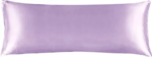 Miniatura 101 de Bedelite Funda de almohada de satén para el cuerpo, súper suave y refrescante, para el cabello y la piel, transpirable, sedosa y larga, 20 x 54 Rosa