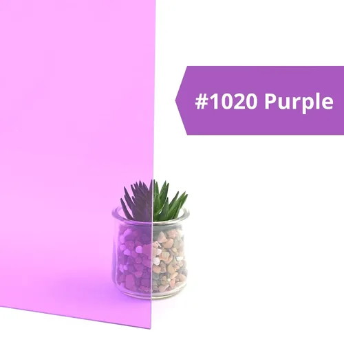 Miniatura 2 de BuyPlastic Hoja de plexiglás acrílico de color púrpura transparente 1020 de 1/4 de pulgada de grosor, tamaño nominal 12 x 12 pulgadas, vidrio