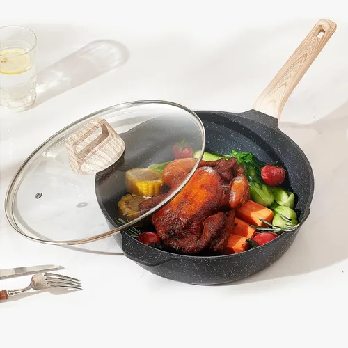Miniatura 8 de VEVOR Juego de ollas y sartenes de 19 piezas, juego de utensilios de cocina antiadherentes de granito, utensilios de cocina de inducción