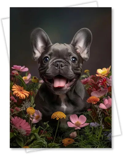 Miniatura 27 de Boston Terrier - Tarjeta de felicitación para todas las ocasiones de la colección Unique Dog Party Delights, grande, 5 x 7 pulgadas