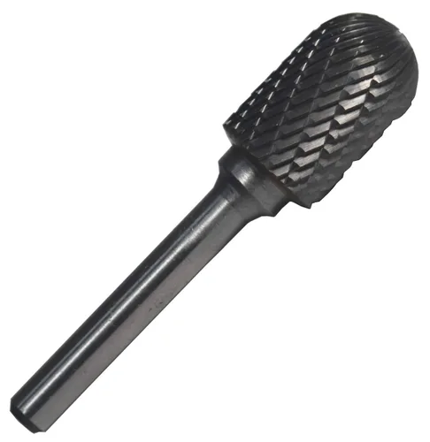 Miniatura 60 de Drill America SA-1 Rebaba de carburo/lima giratoria cilíndrica de doble corte para amoladora de troquel de 1/4" de diámetro x 5/8" de longitud