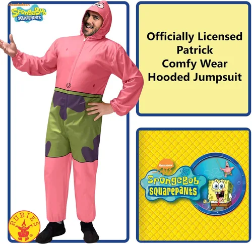Miniatura 3 de Rubies Mono clásico de Bob Esponja Patrick Star para adultos unisex