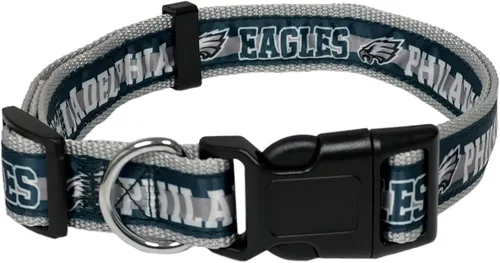 Collar NFL PET Philadelphia Eagles para Perros, Collar de Fútbol Mediano para Perros y Gatos. Un Collar para Gatos y Perros Brillante y Colorido