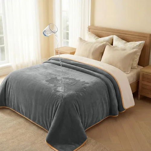 Miniatura 21 de Luciphia Manta de cama impermeable lavable, suave forro polar sherpa reversible para cachorros para perros medianos y grandes, funda protectora