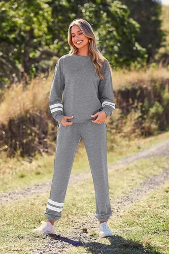 Miniatura 118 de Prettygarden - Conjunto de pijama de dos piezas para mujer, diseño de teñido anudado, sudadera informal de manga larga con pantalones largos, ropa