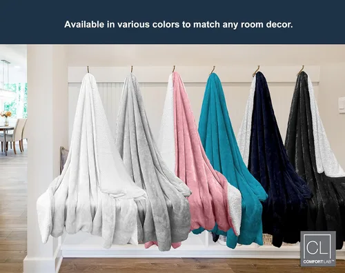 Miniatura 7 de Comfort Lab Manta de franela de felpa, suave, ligera, manta de forro polar para regalo, para sofá, cama y decoración del hogar, manta de forro polar