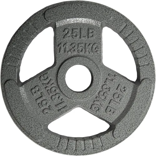 Miniatura 10 de Yes4All - Discos de pesas olímpicos de hierro fundido con asas tri-grip de 2 pulgadas, discos de pesas para levantamiento con acabado suave y A. 2.5